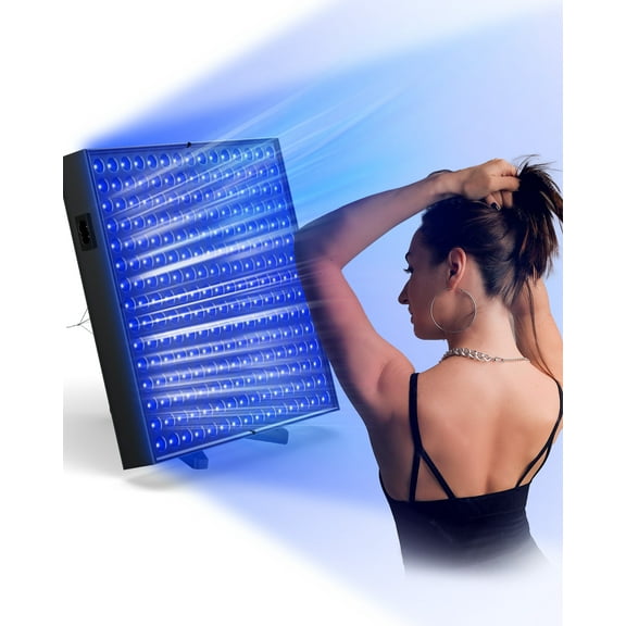 iKeener Professional Grade Indoor Tanning Light Board with 225 LED Bulbs, 460nm Wavelength, 45W Power for Even Skin Tone & Safe Bronzing-Black