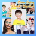 thumbnail image 4 of 4 Pieces Silly Straws - Novelty Flexible Soft Drink Eyeglasses, Fun Party Drinking Straw Eye Glasses, Crazy Funky Drinking Tube for Party Supplies, Ch, 4 of 5