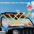 thumbnail image 4 of Uorisanigo Windshield Sun Shade, Car Sun Shade for Rubicon Sahara TJ JK JKU 2 & 4 Door, Blocks UV Rays Sun Visor Protector Keep Vehicle Cool(Beach Starfish Shell), 4 of 7