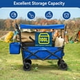 thumbnail image 4 of VECUKTY Collapsible Garden Wagon Cart with Removable Canopy Blue, 4 of 11