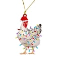 thumbnail image 1 of Navidad Adornos Colgantes Pollo Con Bufanda Sombrero De Navidad Colgante Colgante Decoraciones Para El Hogar Decoración De Vacaciones Eigraketly HA041423-02, 1 of 6