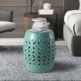thumbnail image 2 of Sigtua 17 in. Garden Stool, Side Table Indoor Ceramic, Outdoor Stool, Patio Decor, Mint Green, 2 of 6