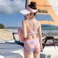 thumbnail image 5 of Traje de baño dividido de estilo deportivo de verano, protector solar de tres piezas, traje de baño de aguas termales de manga larga, mujer Xihong XL [105-130 catties], 5 of 5
