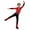 Black Red, variant on Kids Boys Gradient Figure Skating Jumpsuit Sparkly Rhinestone Bodysuit Long Sleeve Full Body Dance Unitard Purple 6