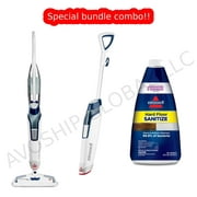 Angle View: Bissell PowerFresh® Deluxe Steam Mop (1806) + BISSELL® Hard Floor Sanitize Formula (32 oz) (2504) (combo)