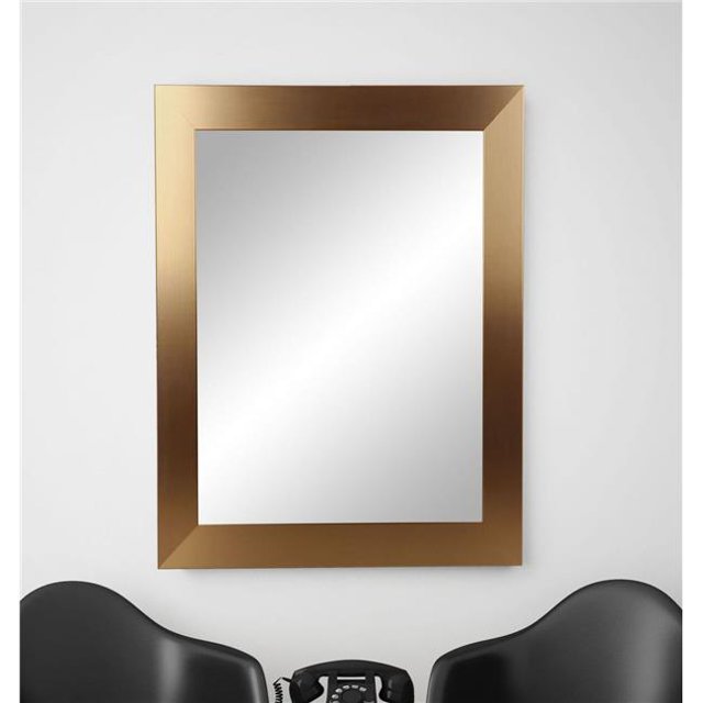 BrandtWorks Contemporary Champagne Wall Mirror 32 x 36 in. BM062M2