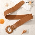 thumbnail image 6 of SUOSDEY Women Woven Wide Belt for Dress Fashion Rattan Braided Waist Belt Straw Raffia Boho Belt for Jeans, 6 of 6