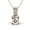 Rose Gold, variant on Cate & Chloe Laya 18k White Gold Plated Pendant Necklace with Swarovski Crystals Gift for Women