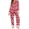 thumbnail image 2 of BILIKEYU Red Heart Detail Valentine Bathrobe for Women Oversized, 2 of 4