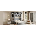 thumbnail image 5 of Queen Size Murphy Bed with Desk, Gray, Space-Saving Wall Bed, MDF &amp; Plywood, Built-in Storage, Ideal for Small Apartments, Foldable Design, Home Office, 5 of 20