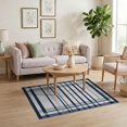 thumbnail image 3 of ODIKA Nautical Horizontal Banded Vintage Border Frame That Couch Navy Stain Resistant Low Profile for Dorm Room, Small Living Apartment, 3 of 7