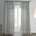 thumbnail image 2 of Garden Path Black Printed Cotton Curtain (1 Panel), Garden Path Black, 50W X 84L, 2 of 6