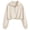 Beige, variant on Half Zip Sweatshirts For Women Lapel Long Sleeve Drawstring Hem Tops Fashion Casual Loose Cropped Pullover (2XL, Wine)