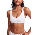 thumbnail image 1 of Top de Bikini CRZ YOGA con Tirantes Anchos en V Blanco XL, 1 of 4