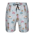 thumbnail image 3 of Pofeuu Cute Snowflake Dachshund Prin Men's Swim Trunks Quick Dry Bathing Suit Swimming Board Shorts Mesh Lining Beach Swimwear-Small, 3 of 6
