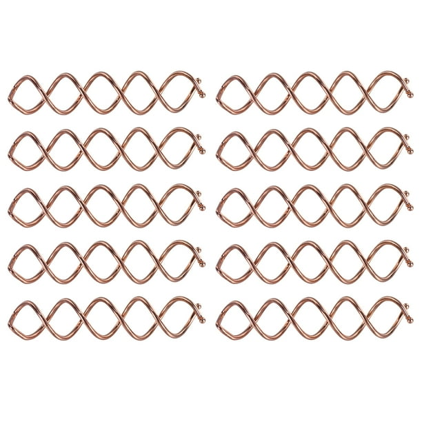 10 pinzas para el pelo en espiral con forma de moño para peinados DIY (oro rosa)