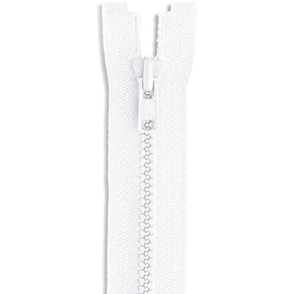 22 inch Plastic Zipper White 22” Heavy Duty Zippers Separating Molded Plastic Sewing Zipper Crafts Zipper