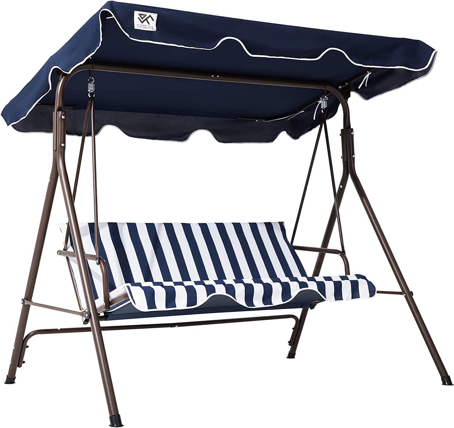 2Person Patio Porch Swing Chair, Outdoor Canopy Hanging Swing Lounge