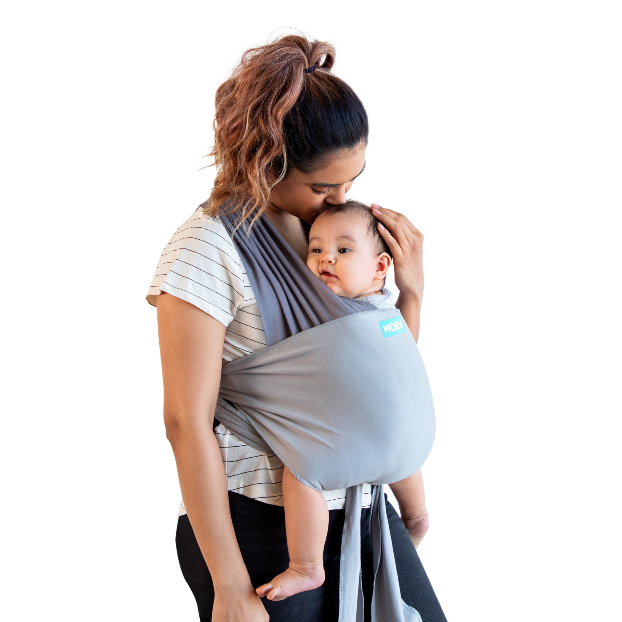 Advanced LIfe Products Gray Organic Cotton Baby Wrap Carrier Fits Sizes 0 To 16 