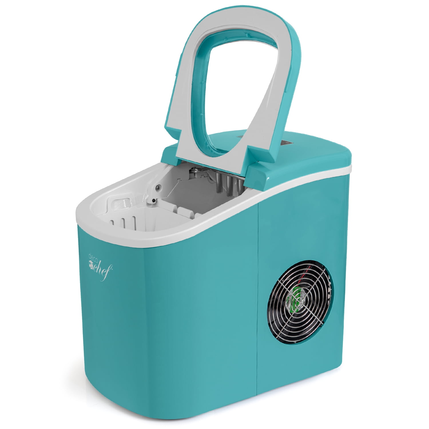 Deco Rapid Portable Automatic Electric Countertop Ice Maker - 6 Great Colors Compact Top Load 26 Lbs. Per Day Great For Party Hosting Never Run Out Of Ice Again, Self Cleaning (Turquoise)
