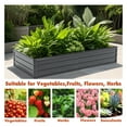 thumbnail image 6 of 6x3x1 FT Galvanized Steel Raised Garden Bed, Extra Large Outdoor Planter Box with Reinforced Panels for Vegetables, Flowers & Herbs, 6 of 9