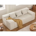 thumbnail image 2 of Modern 3-Seater Sofa, Hybrid Sofa in a Box, No Assembly Required, Comfy Sofa Couch with 3 Matching Pillows, Couch for Living Room or Bedroom, Beige, 2 of 9