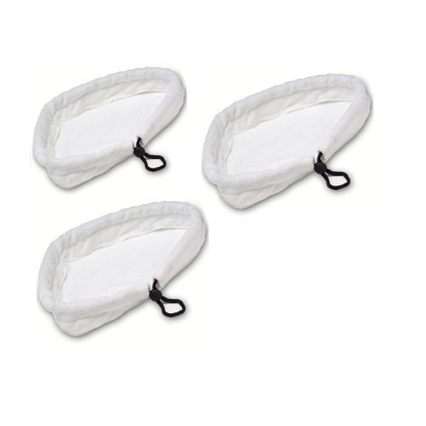 Universal Washable Triangular Microfiber Cleaning Pad Cover for Vax Steam Mops 3 pcs Set White 