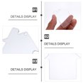 thumbnail image 3 of 10pcs Casa en forma de llavero adornos claros colgantes de acrílico en blanco para bricolaje, 3 of 6