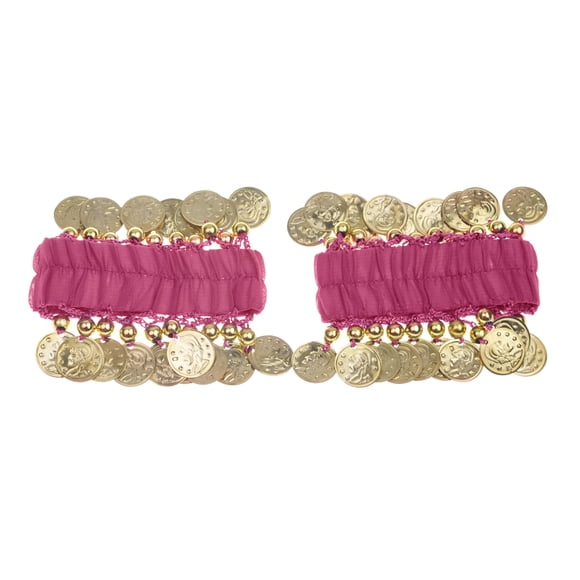 BellyLady Bracelet de Danse du Ventre Poignet Cheville, Accessoire de Costume d'Halloween-Rose Rouge