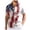 White, variant on UngA 250 Anniversary USA T Shirt, Men's American Flag Button Down Shirt Casual Eagle Hawaiian Shirts Patriotic Short Sleeve T Shirts for Man (Khaki,L)