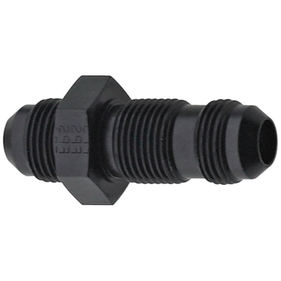 FRAGOLA 483204-BL -4 AN Straight Bulkhead Hose Fitting Adapter Aluminum black