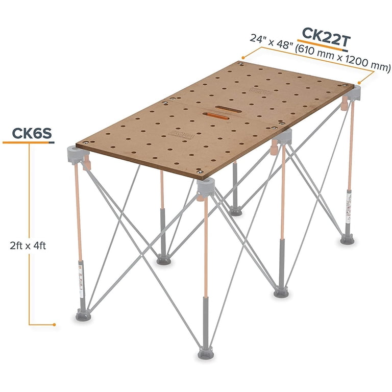 Bora Centipede Work Stand & Table Bundle - 4x8 & 4x4 Portable Sawhorse Supports With Accessories