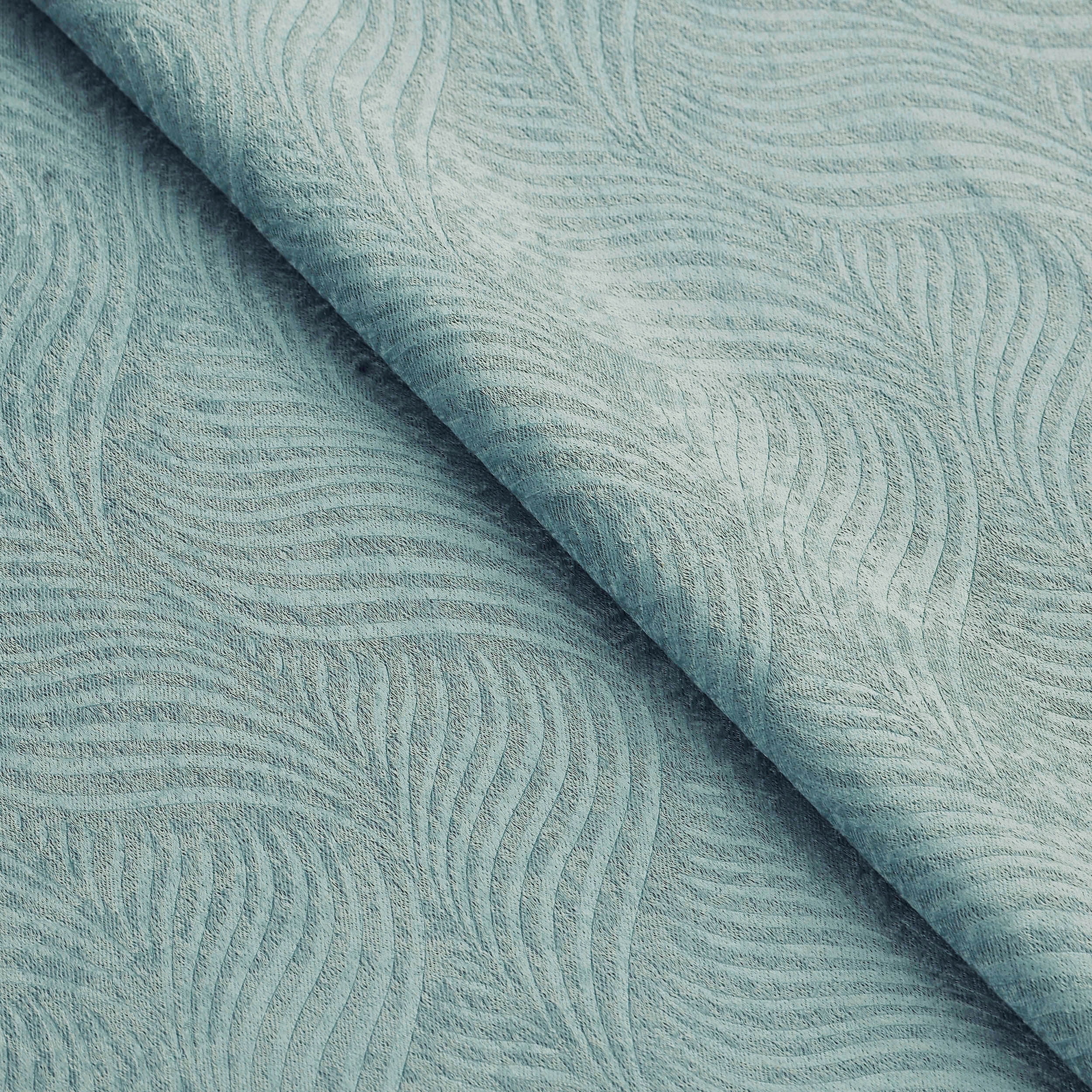 Superior Wave Blackout Grommet Curtains Panel Set, Teal, 52" x 63"