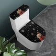 thumbnail image 2 of HELLHERO Snowflake Cat Bag Universal Reusable 2 Pack with Elastic Bottom Lid Cover Set for Toilet Toilet Lid Dust Cover Set Washable and Reusable, 2 of 7
