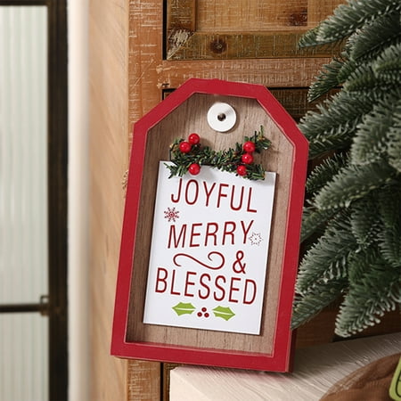 

DIDADIDAPENG Christmas Wooden Door Hanging American Retro Wall Hanging Coffee Shop Door Hanging Window Christmas Scene Shooting Arrangement Props