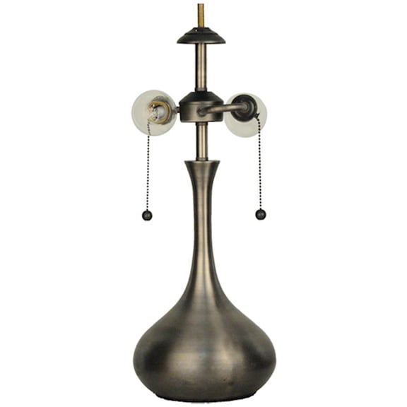 21'' High Teardrop Table Base by Meyda Tiffany 15655 in Nickel Finish
