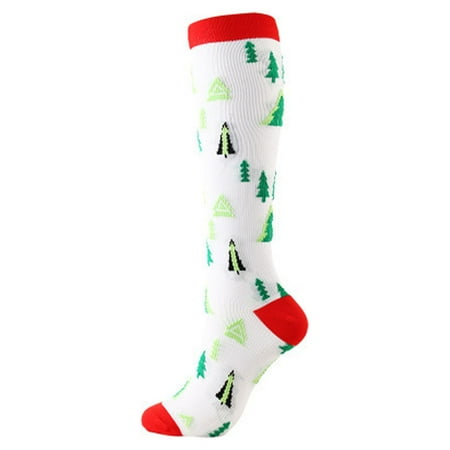 

maytalsoy 1 Pair Men Women Christmas Style Sock Cute Sports Socks Stocking New Year Festival Accessory Cycling Sporting Running Christmas Tree S/M