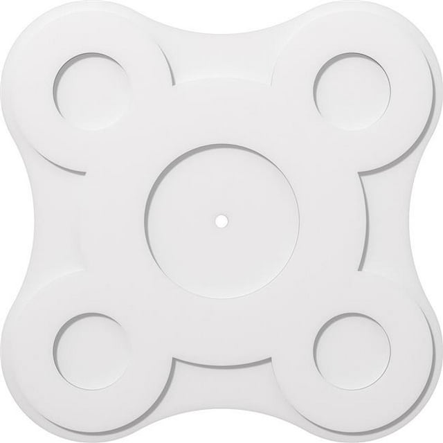 Ekena Millwork CMP34LA-01000 34 in. OD x 1 in. ID Square Luna Architectural Grade PVC Contemporary Ceiling Medallion