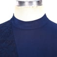 thumbnail image 6 of YiZYiF Floral Lace Lyrical Dance Dress for Women Sleeveless Modern Contemporary Dancewear Navy Blue S, 6 of 7