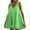 Green, variant on Sakmal Casual Summer Dresses for Women Plaid Loose Fit Pleated Comfort Fit Green Sleeveless Mini Slip Dress