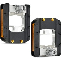 SAVADECK Folding Bike Pedals, 9/16 Inch Bicycle Pedals Wide Flat Mountain Bike Pedals with Aluminum, Non-Slip Bike Pedals for Road Bike BMX Bike Beach Cruiser Bike.(black)