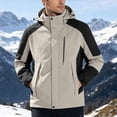 thumbnail image 4 of IROINNID Men's Waterproof Hooded Windbreaker Jacket Color Block Lightweight Outdoor Rain Coat with Adjustable Drawstring and Zipper Pockets for Hiking Camping, 4 of 9