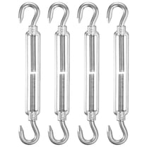 Uxcell 4-Pack Turnbuckle Hook and Hook, M8 Stainless Steel Heavy Turnbuckles Wire Rope Tension Adjustable Tension