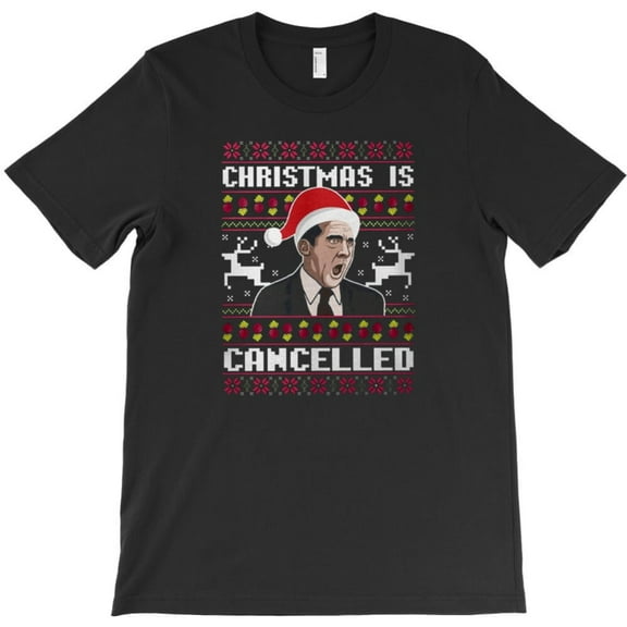 Christmas Is Canceled Funny Holiday Bah Humbug Quote Graphic T-Shirt G2970, Up to 5XL