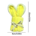 thumbnail image 2 of Easter Bunny Fleece Towel, Soft Fluffy Cute Animal Shaped Towel, Highly Absorbent Quick Drying Bath Towel, Perfect Holiday Gift for Family, 3.54*5.9in, Yellow, 2 of 6