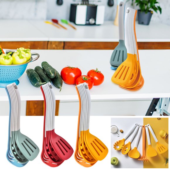 Iumwxz Kitchen Gadgets Cooking Utensils Set (6 Pcs) Non Scratch & Non Stick Easy Grip Cooking Tools and Kitchen Gadgets Tools for Cookware Kitchen Utensil Set Green Silica Gel Today Discount
