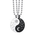 thumbnail image 1 of 1 par de collares con personalidad de sol y luna para parejas de amigos, con costuras, colgantes para decorar el cuello., 1 of 5