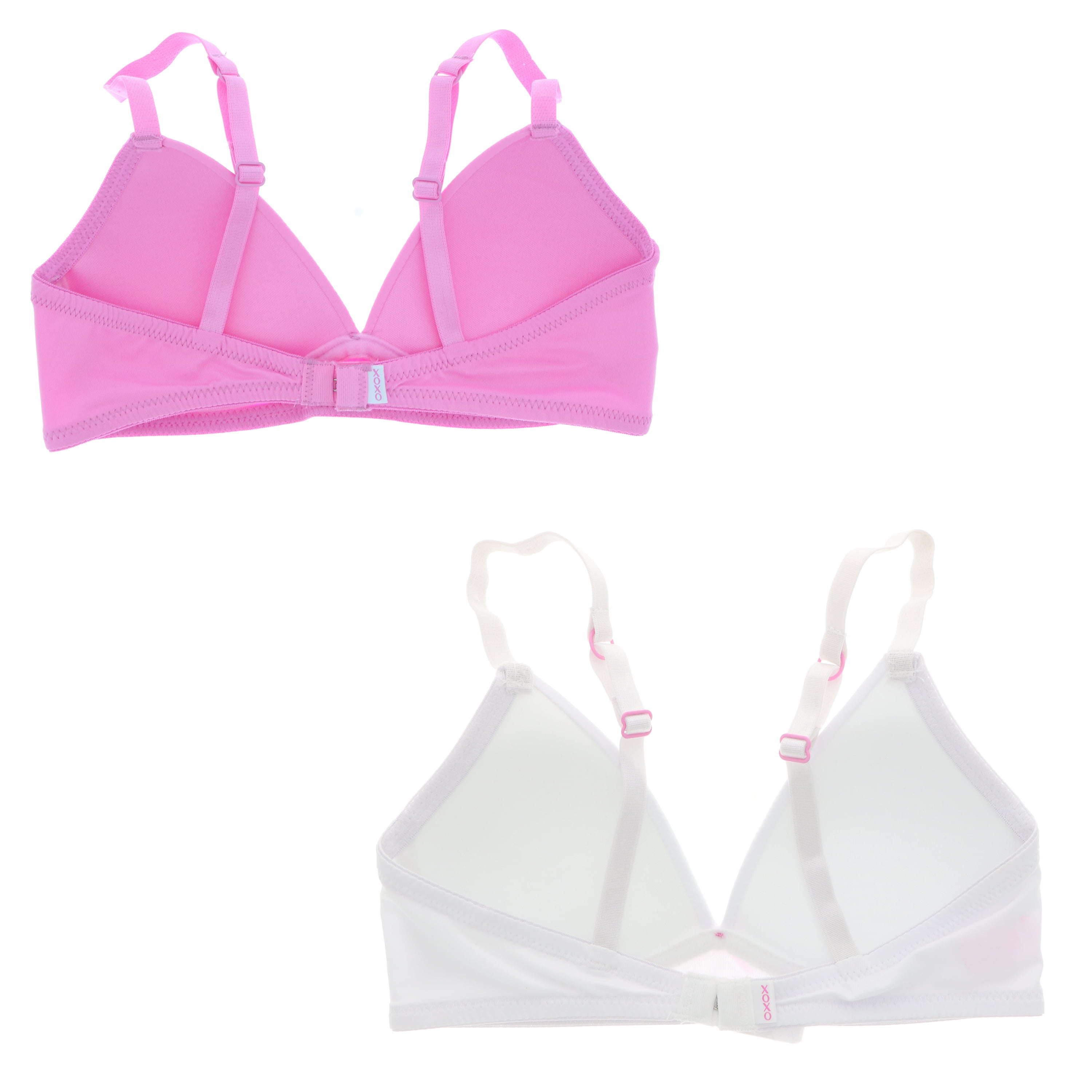 XOXO Girl's Lightly Cupped Training Bra 2 Pack - Bubblegum Pink & White -  34A 