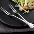 thumbnail image 6 of Pickle Fork, 304 Stainless Steel Appetizer Forks, 4.72" Fruit Fork, Long Handle Salad Forks, Portable Cocktail Forks, Dessert Fork, Olive Fork, Pickle Grabber, 5 Pack, 6 of 8