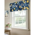thumbnail image 6 of Lemon Bird Curtain Valances for Windows, Blue Yellow Pastoral Flowers Plant Summer Kitchen Valance Window Treatment, Light Filtering Block Curtains for Bathroom/Bedroom/Living Room 42'' x 12'', 6 of 9